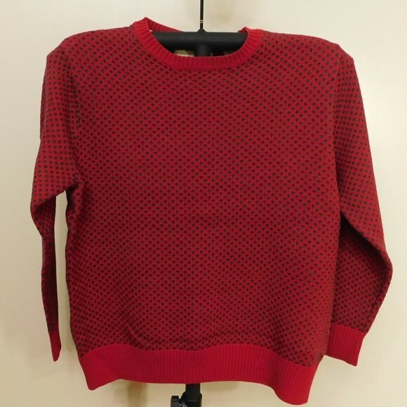 Weatherproof Red Men's Dot Crew Neck Sweater - L - Picture 1 of 2